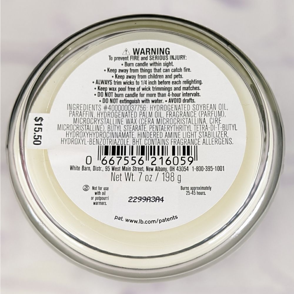 White Barn White Tea & Sage Mason Single Wick Candle - Picture 5 of 6